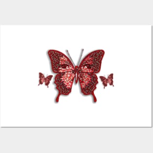 Peppermint Candy Pattern and Butterfly Posters and Art